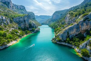 voici le lac d'esparron-de-verdon : un joyau émeraude pour une échappée belle en paca