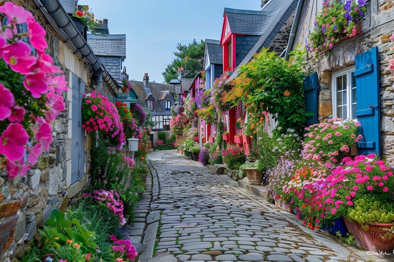 voici pontrieux, un charmant village breton, avec ses 50 lavoirs fleuris qui captivent les visiteurs