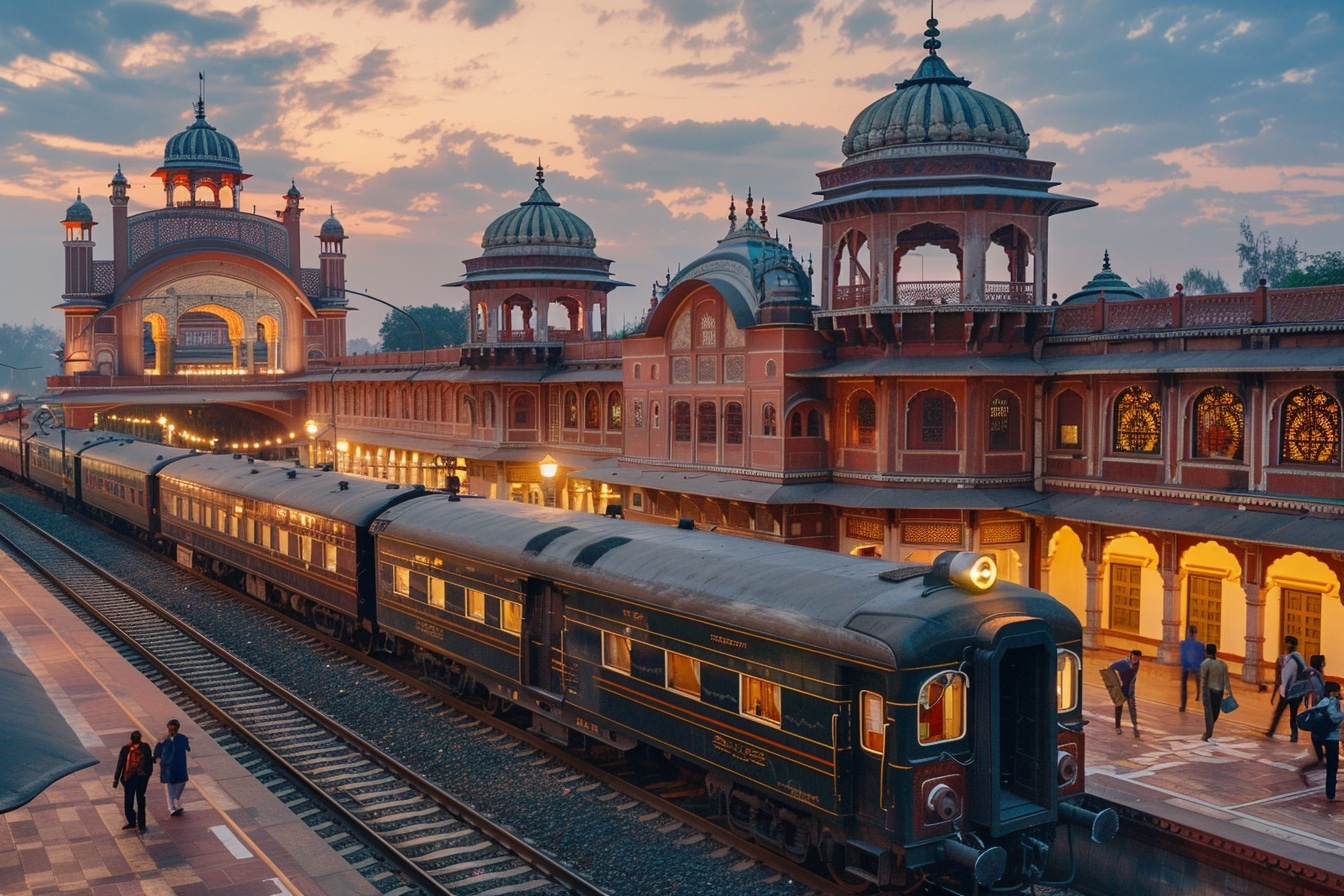 voici une invitation à découvrir la splendeur des voyages en train de luxe à travers l'Inde
